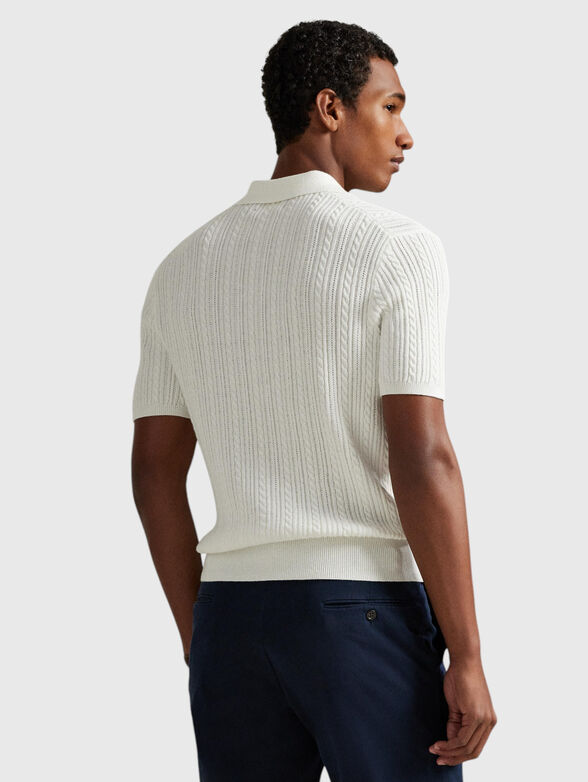 Knitted cotton polo shirt - 3