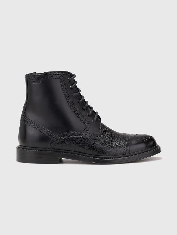 Black leather shoes - 1