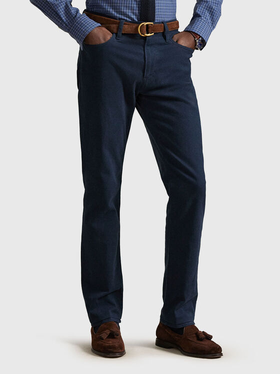 Слим панталон в тъмносин цвят - 1