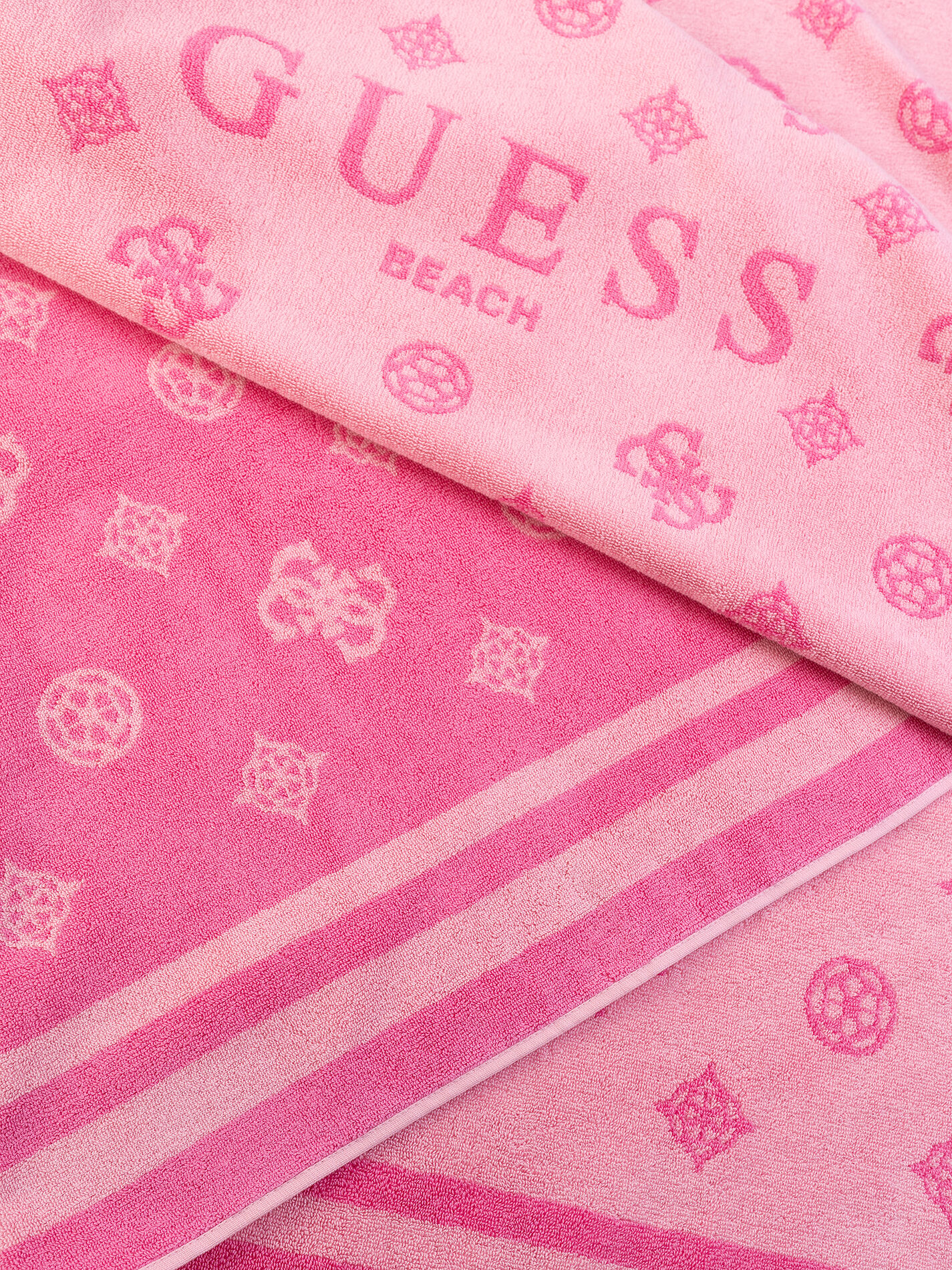 Beach towel with monogram logo brand GUESS
