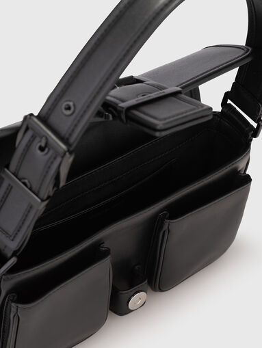 Small leather bag with logo detail - 5