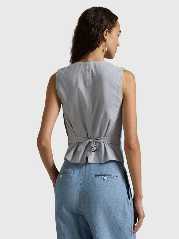 Cotton chambray waistcoat - 3