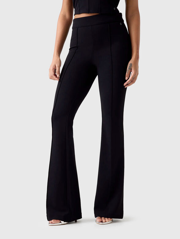 EVELINA flared pants in black - 1