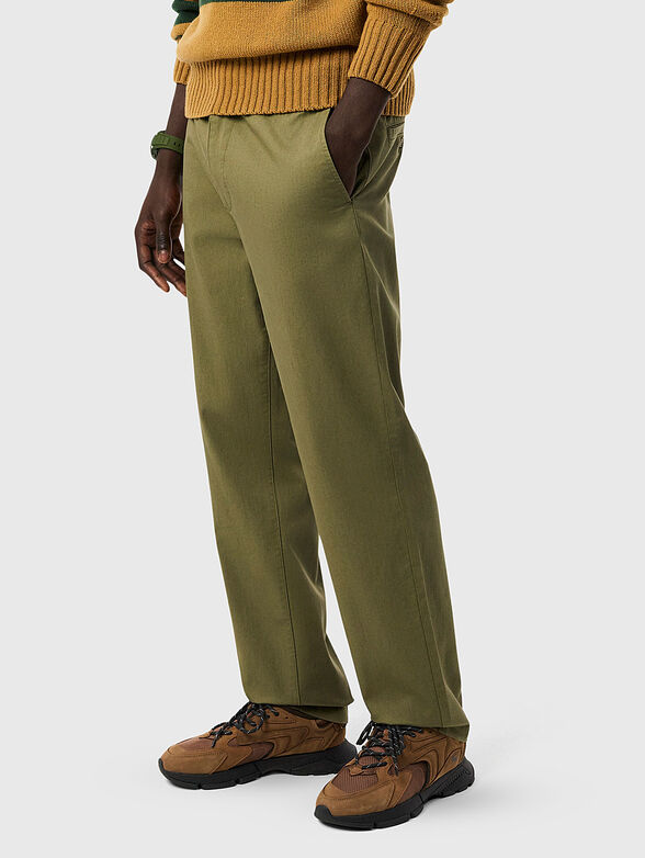Straight trousers with elastic waist - 1