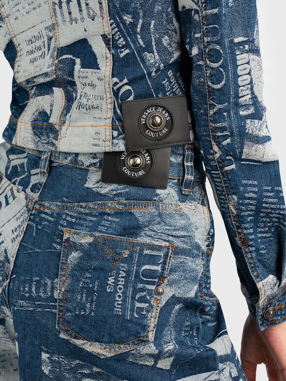 Printed denim jacket - 4