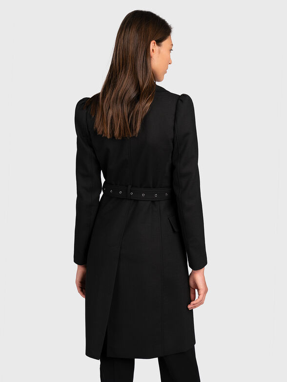 Black coat with belt - 4