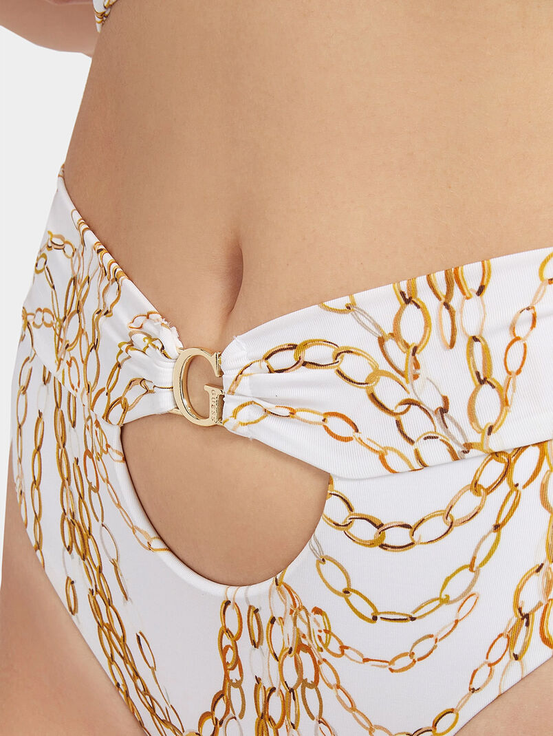 Bikini bottom with print and logo detail - 3