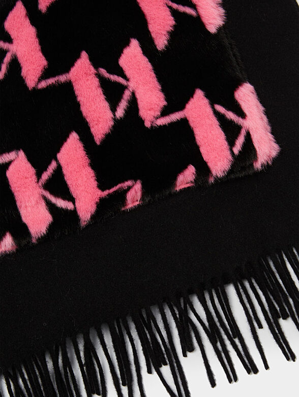 K/Monogram faux fur scarf - 4