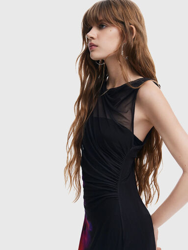 Sleeveless floral print dress - 4