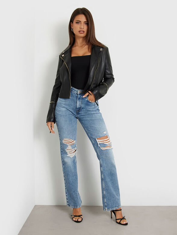 ALICE eco leather jacket in beige - 2