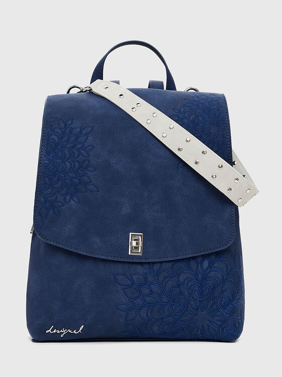 Small embossed flap backpack - 1