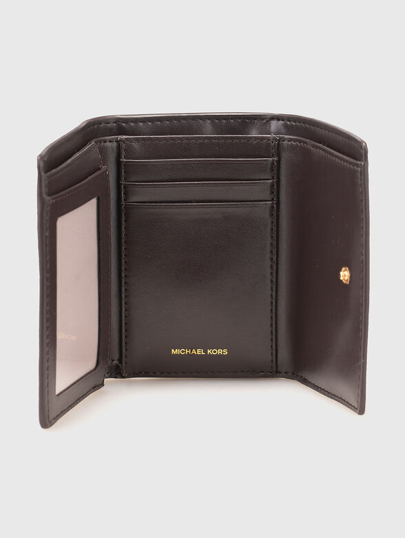 Leather wallet with logo detail - 3