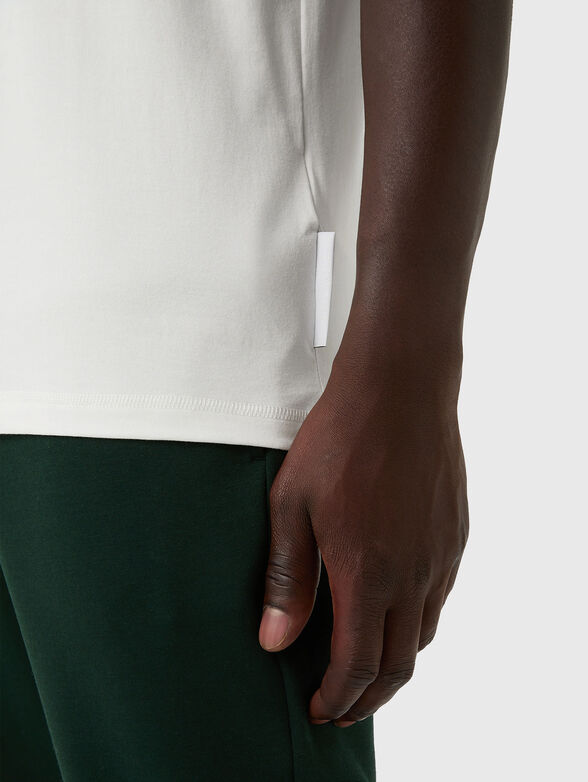 ROC T-shirt with oval neckline in beige - 4