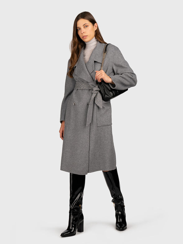 Coat with waist belt - 1