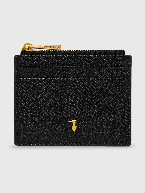 Leather cardholder with logo - 1