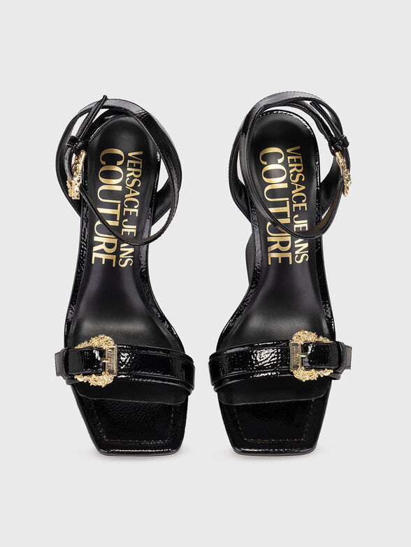 KIRSTEN heeled sandals with gold accents - 5