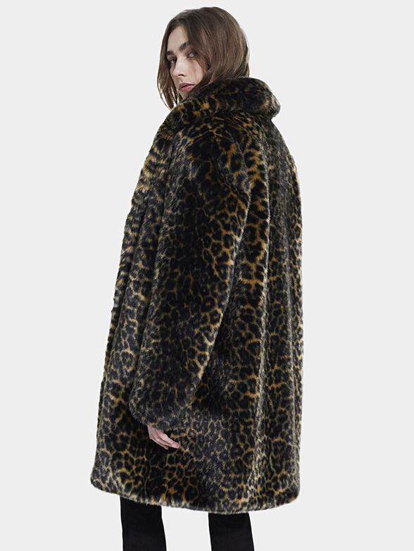 Faux fur coat with animal motifs - 2
