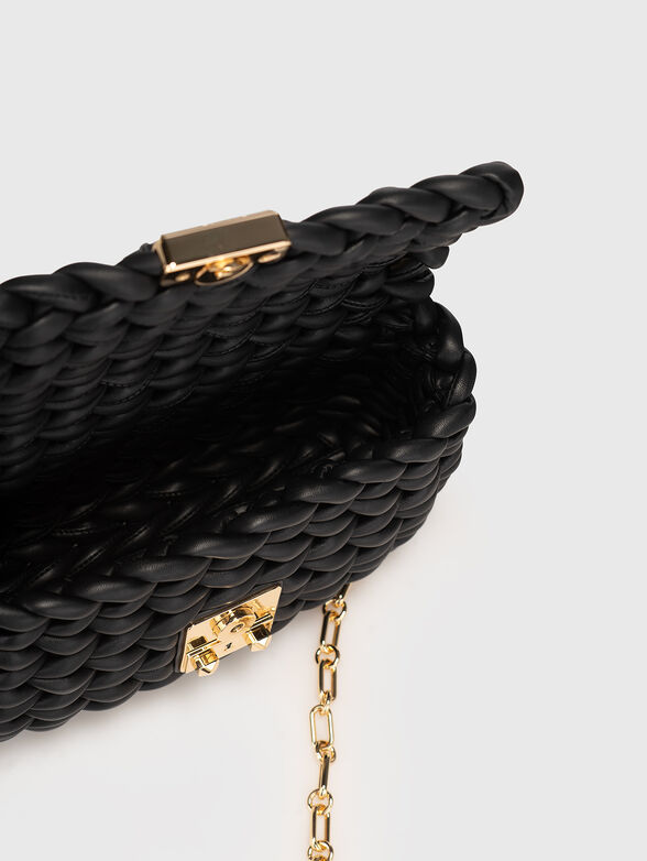 Leather bag with woven effect - 6