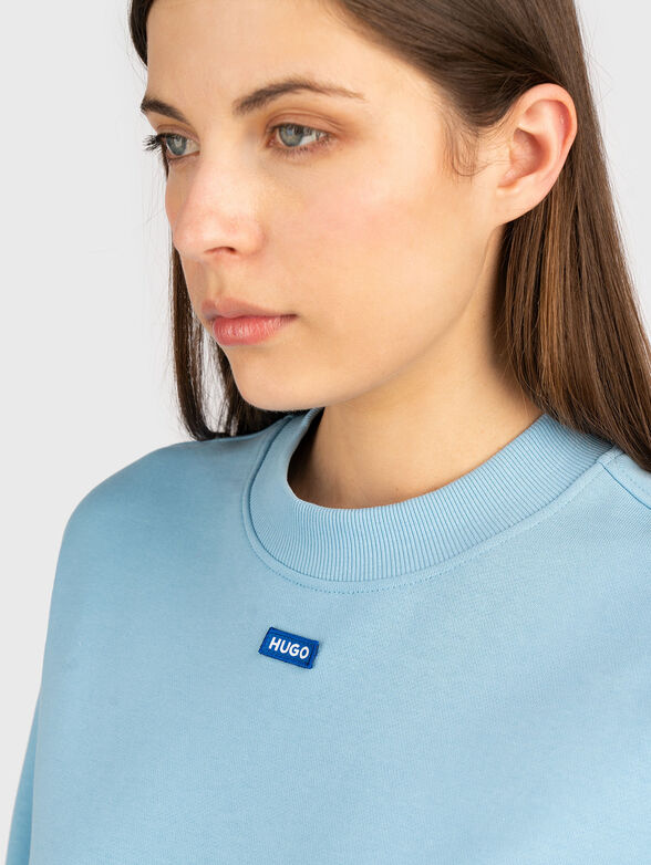 Sweatshirt with oval neckline and logo detail - 4