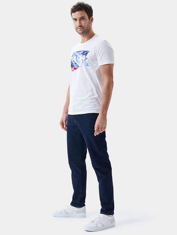 White cotton T-shirt with logo print - 6