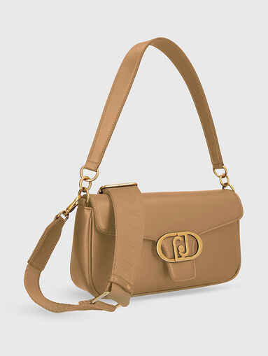Beige crossbody bag with gold details - 4