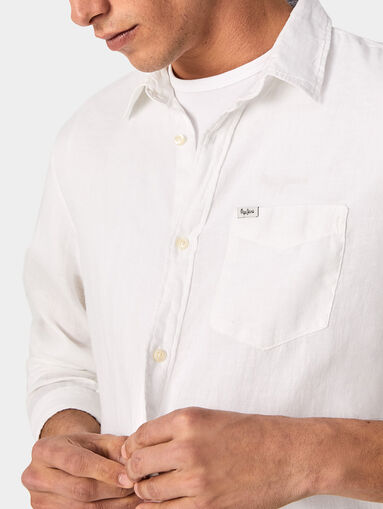 PARKERS blue linen shirt  - 4
