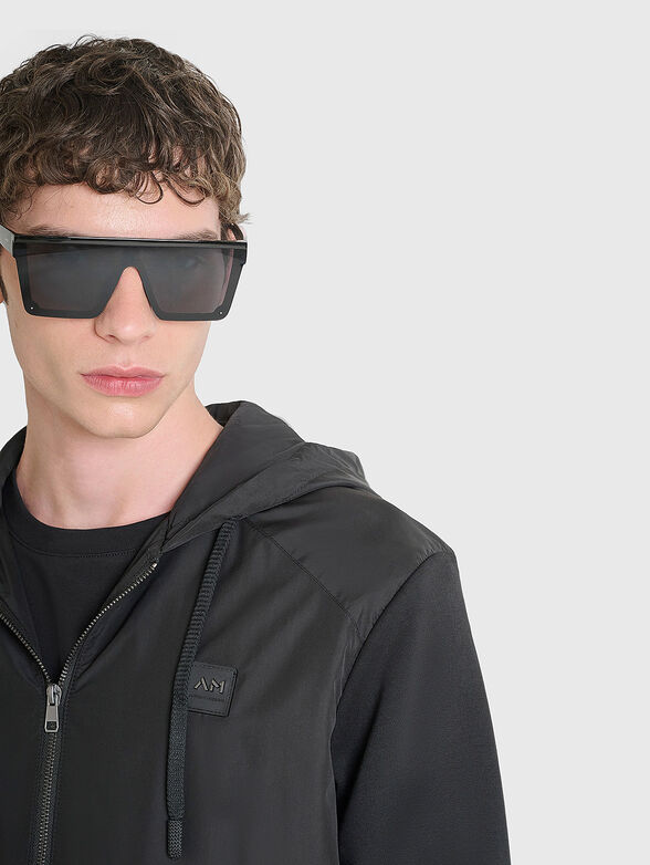 Transitional jacket with hood and logo - 4