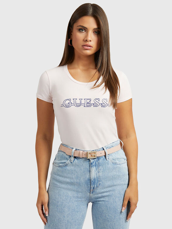 DAVINA black T-shirt with logo lettering - 1