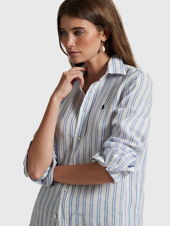 Striped linen shirt - 4