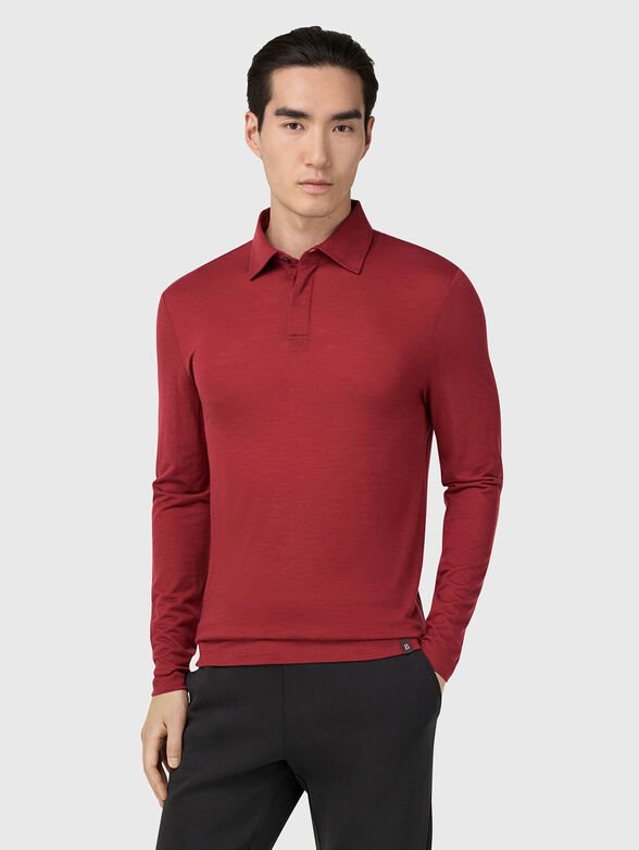 Wool blend polo shirt - 1