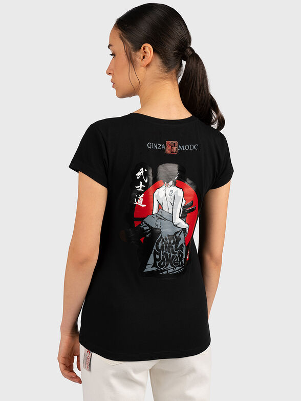 TSL040 black T-shirt with accent prints - 2