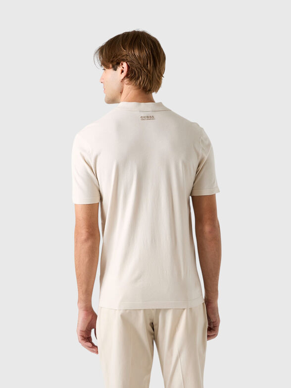 Polo shirt with zipper and logos on the back - 3