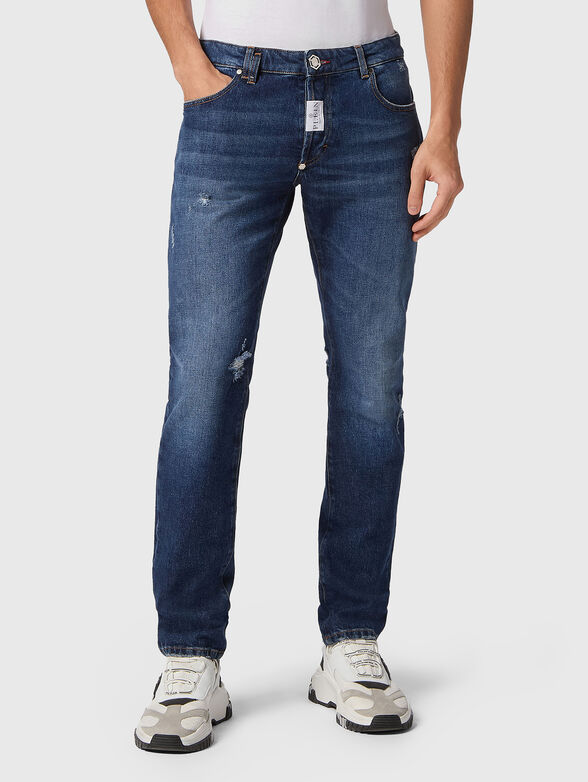 Blue jeans with rips - 0