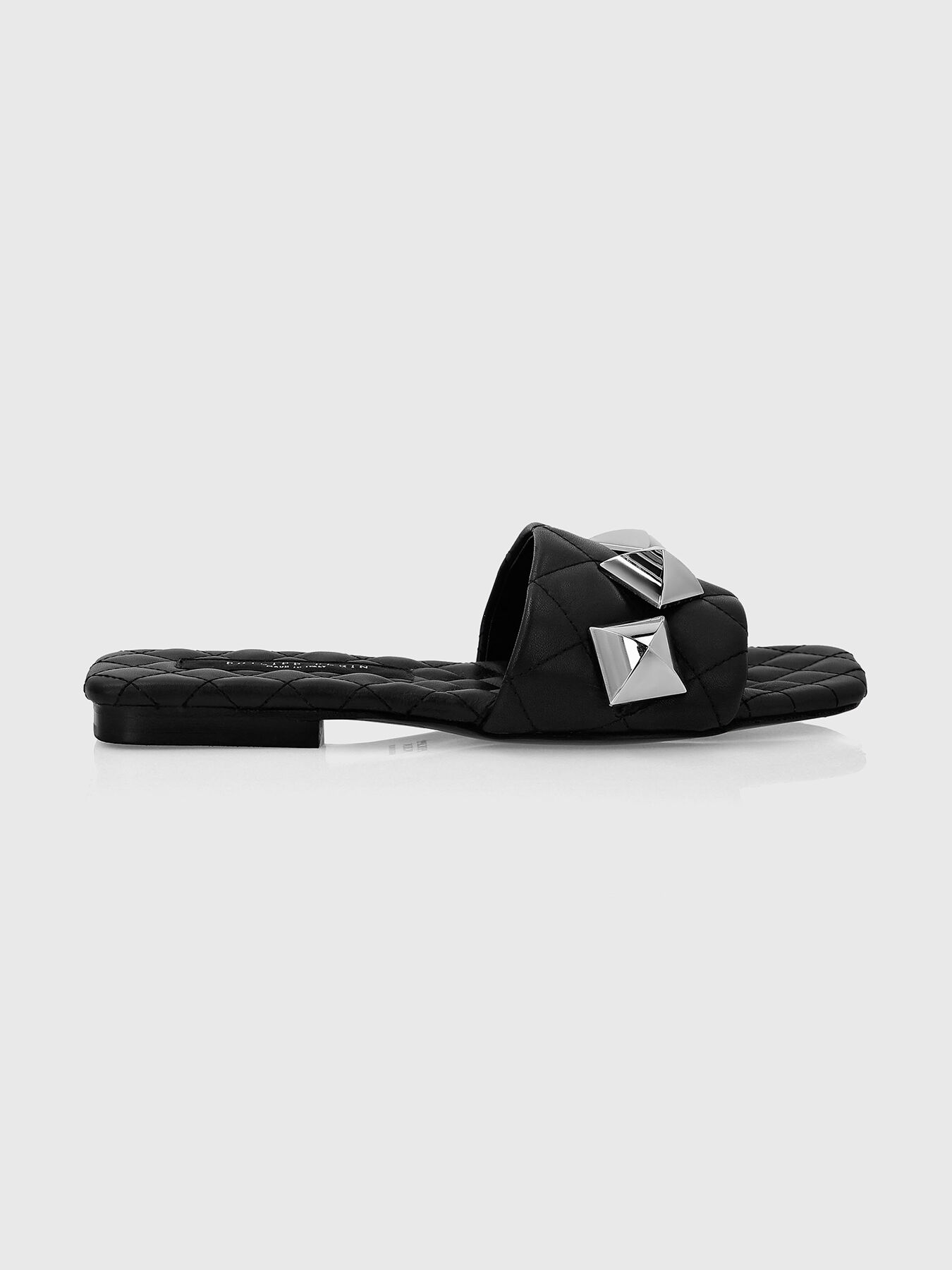 Leather slippers with quilted effect brand PHILIPP PLEIN Globalbrandsstore en