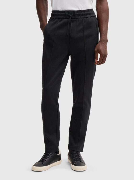 Straight trousers with waist ties - 1