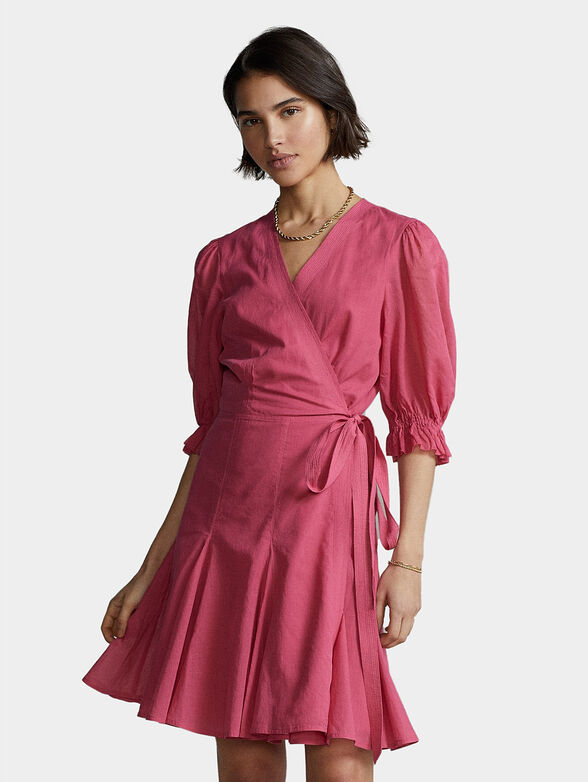 Wrap dress with stylish pleats - 1