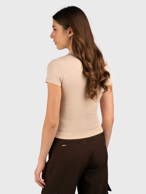 Cotton T-shirt with 4G logo rhinestones - 2