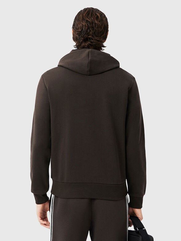Hooded sweatshirt with logo accent - 3
