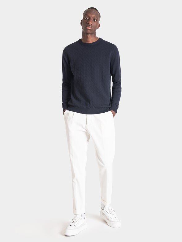 Blue sweater with art details - 4