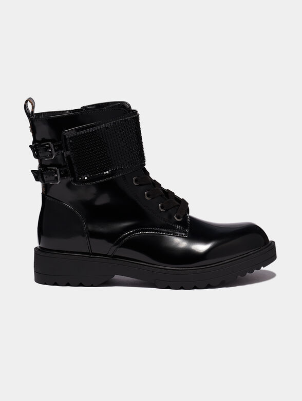 WANDA Combat boots with accent strap - 1