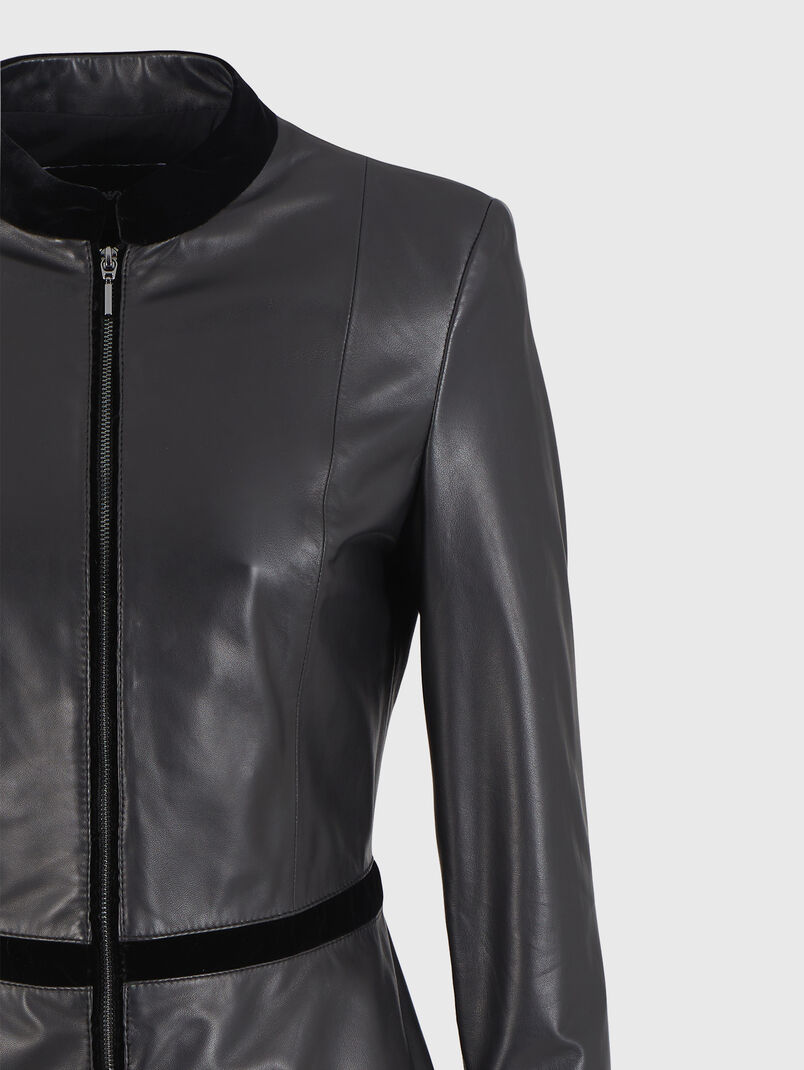 Black leather jacket - 3
