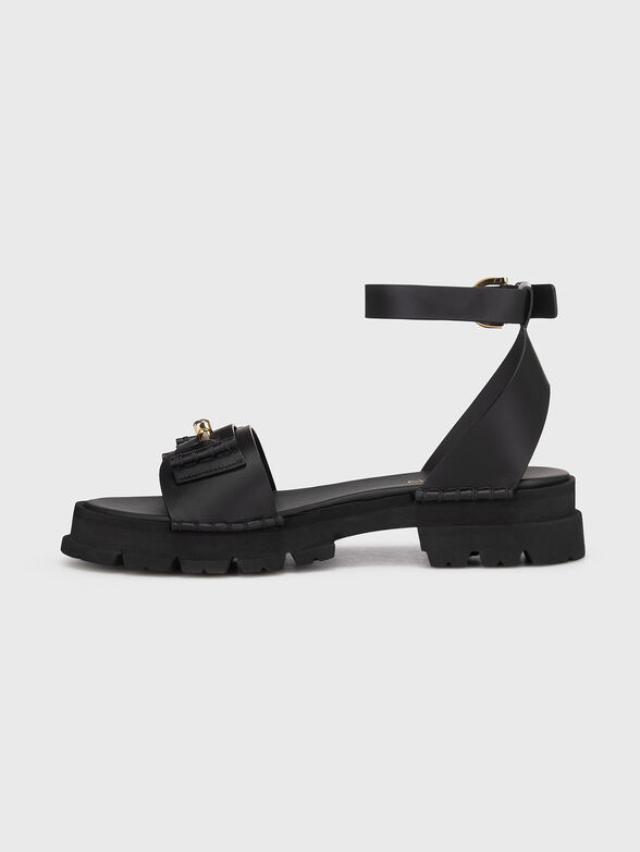 Black leather shoes - 4