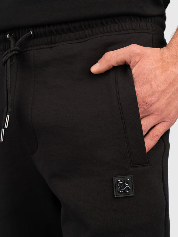 Black sports trousers with ties - 3