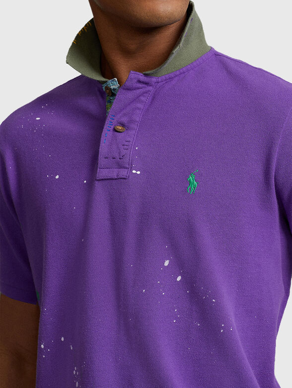 Cotton Polo-shirt with art accents - 4