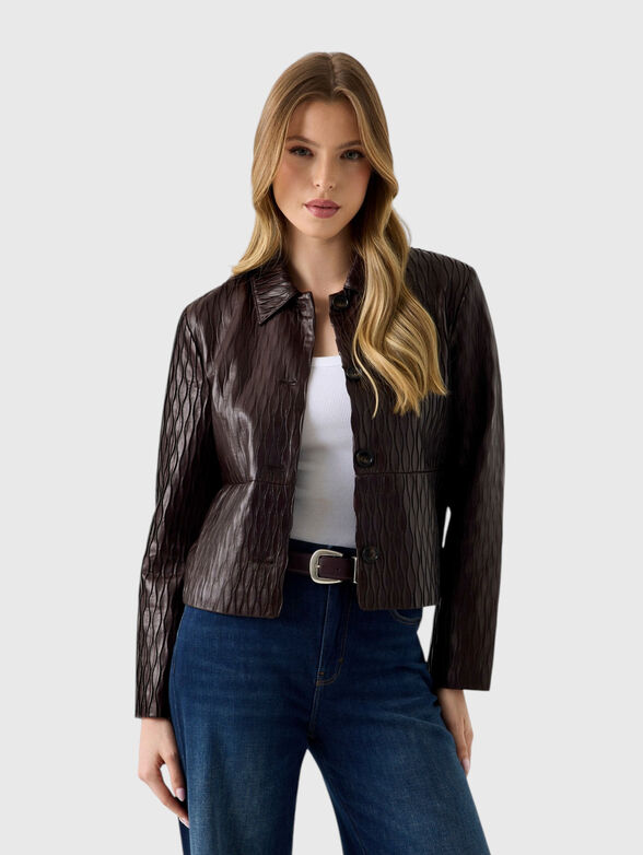 Eco leather brown jacket - 3