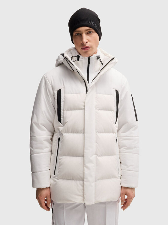 Padded jacket with accent pocket - 1