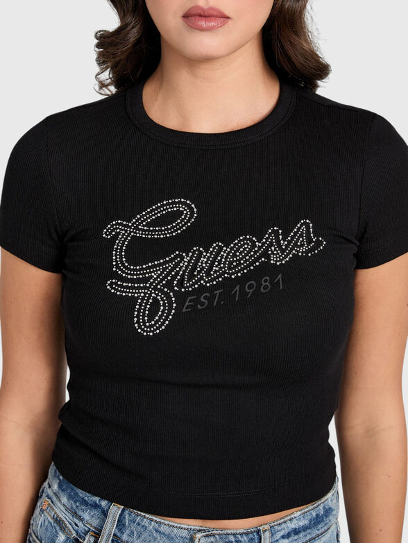 T-shirt with appliqu&eacute;s rhinestone - 4