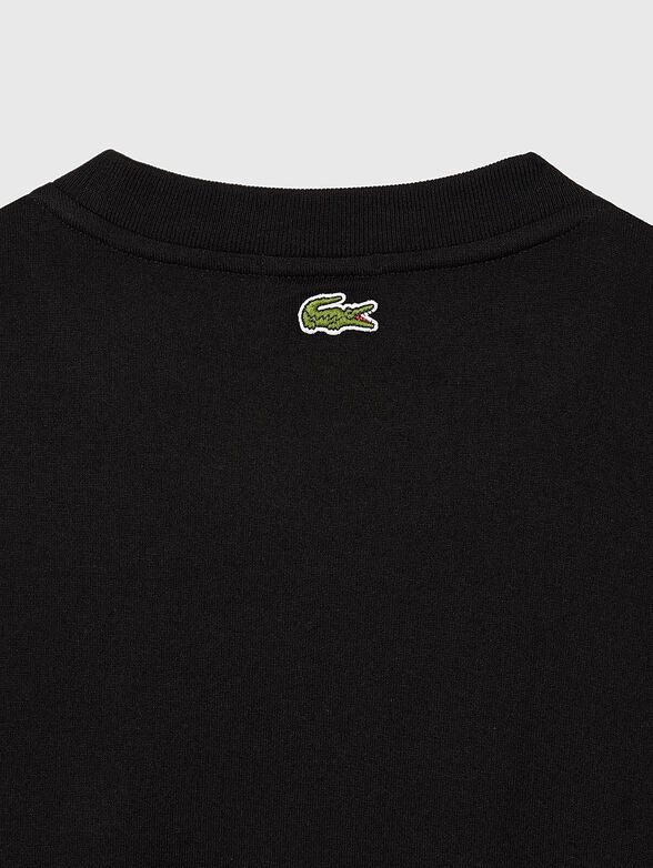 Cotton black t-shirt with logo detail - 2
