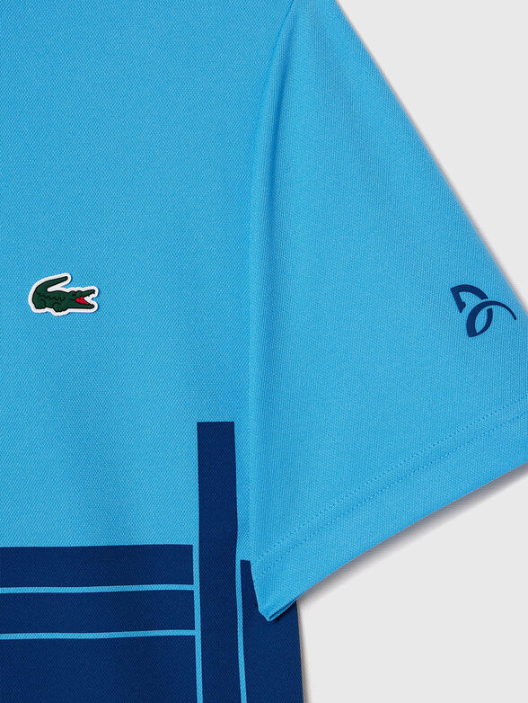 Polo shirt with contrast collar and print - 4