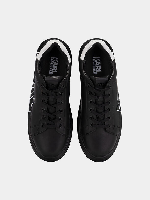 CAPRI Leather sneakers in black color - 6
